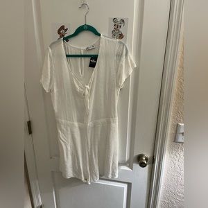 Hollister White Front Tie Romper